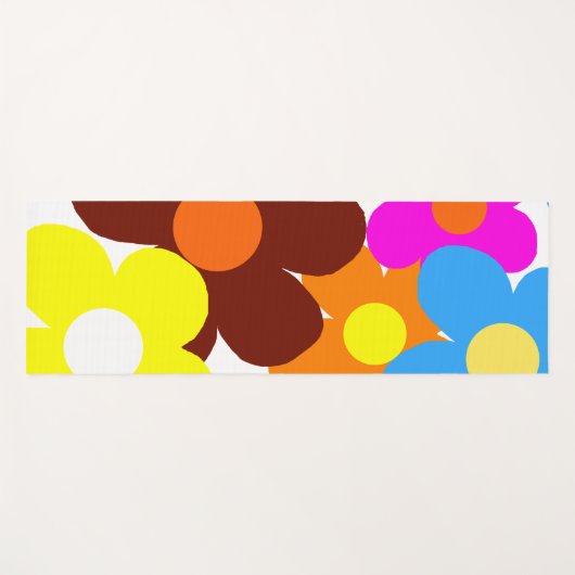 Glückliche Blume Yogamatte (Vorderseite (Horizontal))