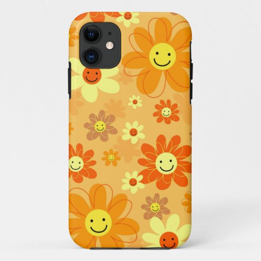 Glückliche Blumen Case-Mate iPhone Hülle (Rückseite)
