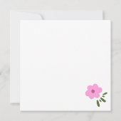 Glückliche Blumen Dankeskarte (Rückseite)