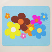 Glückliche Blumen Hellblauer Himmel Sherpadecke (Vorderseite (Horizontal))