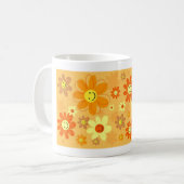 Glückliche Blumen Kaffeetasse (Vorderseite Links)