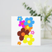 Glückliche Blumen Karte (Stehend Vorderseite)
