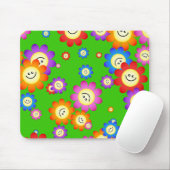 Glückliche Blumen-Tapete Mousepad (Mit Mouse)