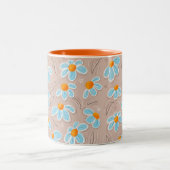 Glückliche Blumen Zweifarbige Tasse (Mittel)