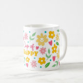 Glückliche Blumencafetasse Kaffeetasse (VorderseiteRechts)