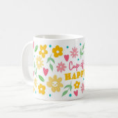 Glückliche Blumencafetasse Kaffeetasse (Vorderseite Links)