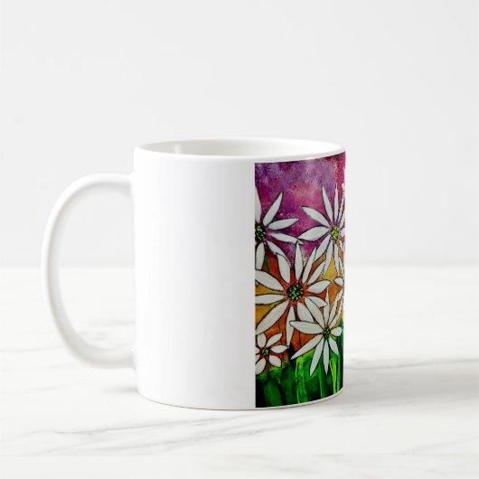 Glückliche Blumenkaffee-Tasse Kaffeetasse (Links)