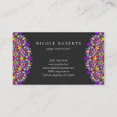 Glückliche BlumenMandala Visitenkarte (Rückseite)