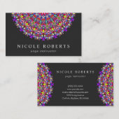 Glückliche BlumenMandala Visitenkarte (Vorne/Hinten)