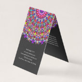 Glückliche BlumenMandala Visitenkarten (Rückseite)