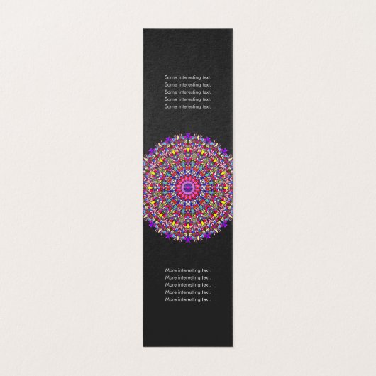 Glückliche BlumenMandala Visitenkarten (Innenseite Aufgefaltet)