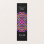 Glückliche BlumenMandala Visitenkarten (Außenseite Aufgefaltet)