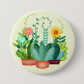 Glückliche Blüten Button (Vorderseite)