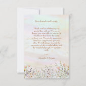 Glückliche Blüten Hochzeit flach Danke Karte (Vorderseite)