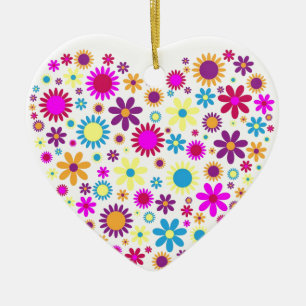 Glückliche Blüten Keramikornament