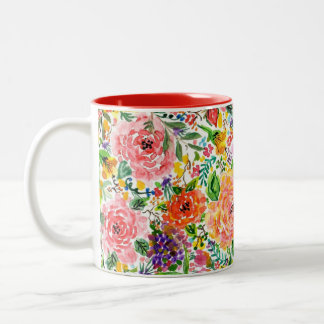 Glückliche Blüten Zweifarbige Tasse