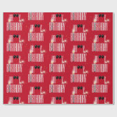 Glückliche Bollons zum Geburtstag und Confetti zum Geschenkpapier (Flach)