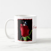 Glückliche Boston-Terrier-Tasse des Valentines Kaffeetasse (Links)