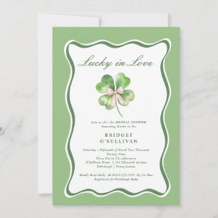 Glückliche Brautparty-Einladung Shamrock-Einladung Einladung