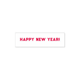 Glückliche Briefmarke des Neujahrs Permastempel