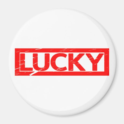 Glückliche Briefmarke Magnet (Vorne)