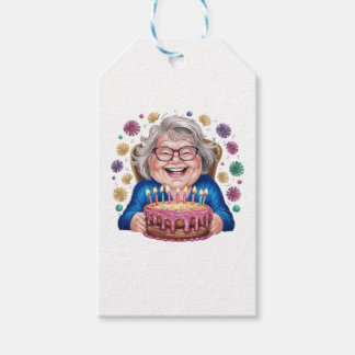 Glückliche Brille Oma Geburtstagsgrafik Geschenkanhänger