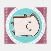 Glückliche Brot-Scheibe Fleecedecke (Vorderseite (Horizontal))