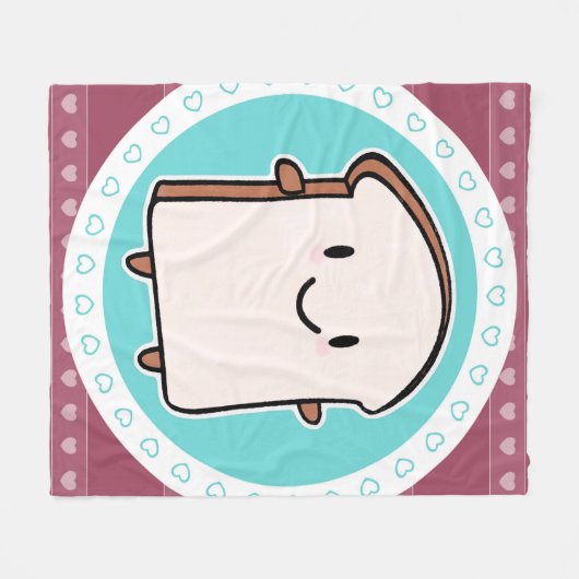 Glückliche Brot-Scheibe Fleecedecke (Vorderseite (Horizontal))