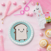 Glückliche Brot-Scheibe Pappteller (Party)