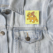 Glückliche Brown-Hundet-shirts und -geschenke Button (Beispiel)