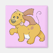 Glückliche Brown-Hundet-shirts und -geschenke Magnet (Vorne)