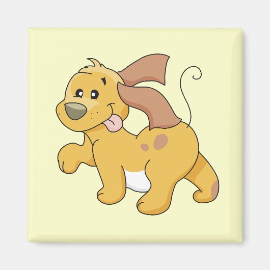 Glückliche Brown-Hundet-shirts und -geschenke Magnet (Vorne)