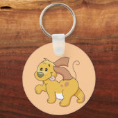 Glückliche Brown-Hundet-shirts und -geschenke Schlüsselanhänger (Vorderseite)