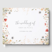 Glückliche Bunte Boho Wildblumen-Hochzeit Gästebuch (Vorderseite)