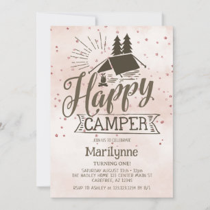 Glückliche Camper Boho Geburtstagseinladung Einladung