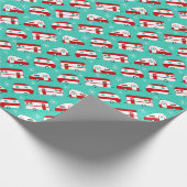 Glückliche Camper Geschenkpapier (Ecke)