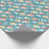 Glückliche Camper Geschenkpapier (Ecke)