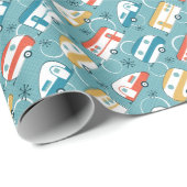 Glückliche Camper Geschenkpapier (Rolleneckpunkt)
