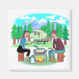 Glückliche Camper Magnet
