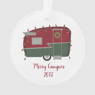 Glückliche Camper Retro Vintage Weihnachtsdekorati Ornament