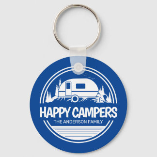 Glückliche Camper Vintage-Camping-Schlüsselanhänge Schlüsselanhänger