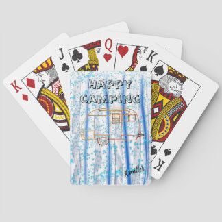 Glückliche Campingskarten Spielkarten