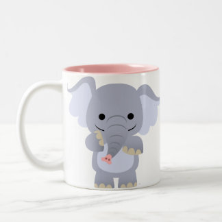 Glückliche Cartoon-Elefant-Tasse Zweifarbige Tasse
