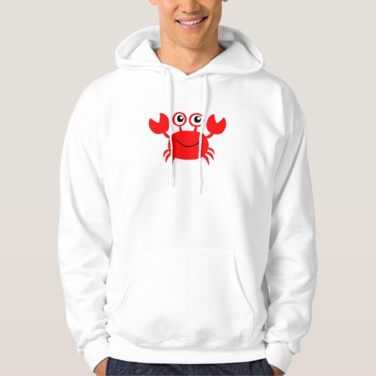 Glückliche Cartoon-Krabbe Hoodie (Vorderseite)