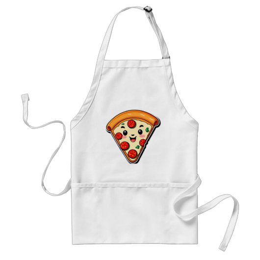 Glückliche Cartoon-Pizza mit Pepperoni Schürze (Vorne)