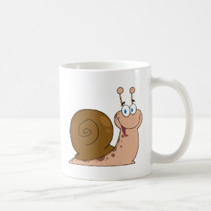 Glückliche Cartoon-Schnecke Kaffeetasse