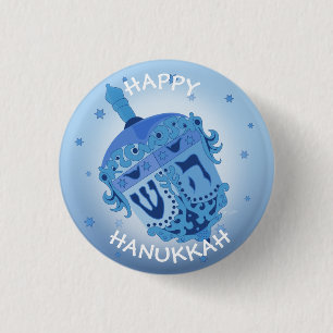GLÜCKLICHE CHANUKKA-FEIERTAGE klein, 1 ¼ Zoll Button
