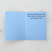 Glückliche Chanukka-Mopskarte Feiertagskarte (Innenseite)