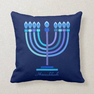 Glückliche Chanukka-Party schöne blaue Mandala-Dek Kissen