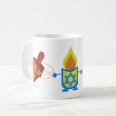 Glückliche Chanukka-Tasse Kaffeetasse (Vorderseite Links)